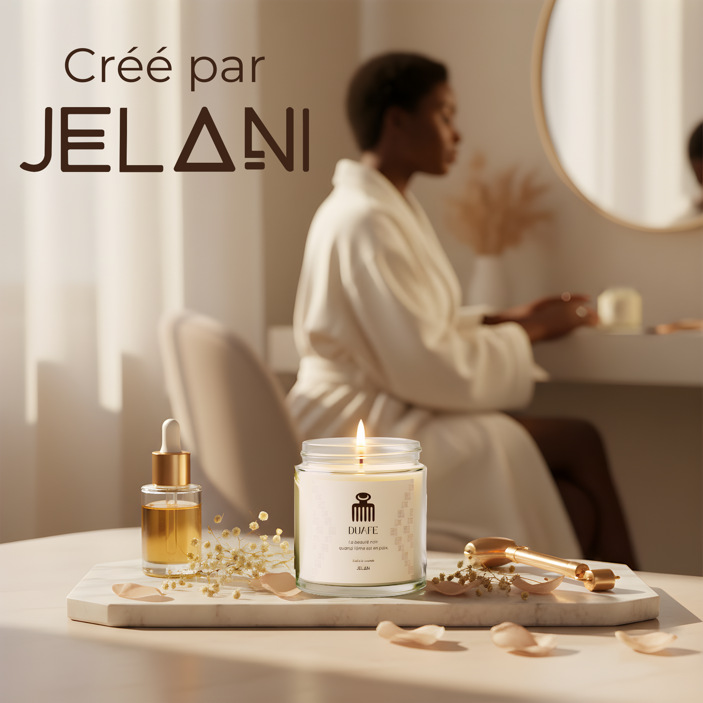 Bougie à la lavande | bougie Symbole Duafe |  Beauté & Féminité | Cire écologique | Cadeau bien-être femme |  Décoration Cosy