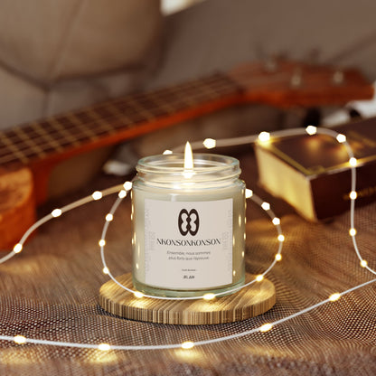 Bougie Boisée | Bougie symbole Nkonsonkonson | Unité & Connexion