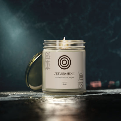 Bougie parfumée Chia Cannelle | Symbole Adinkra Adinkrahene | Leadership & Charisme