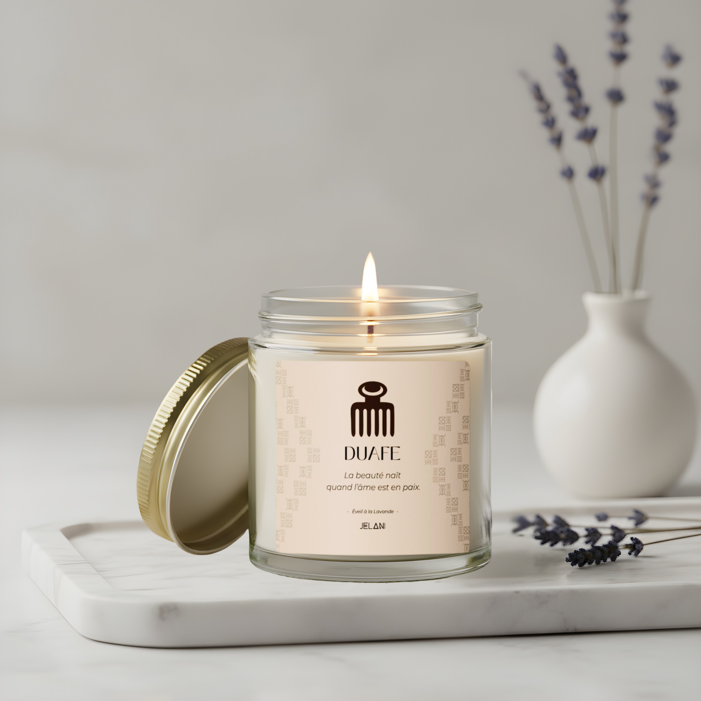 Bougie à la lavande | bougie Symbole Duafe |  Beauté & Féminité