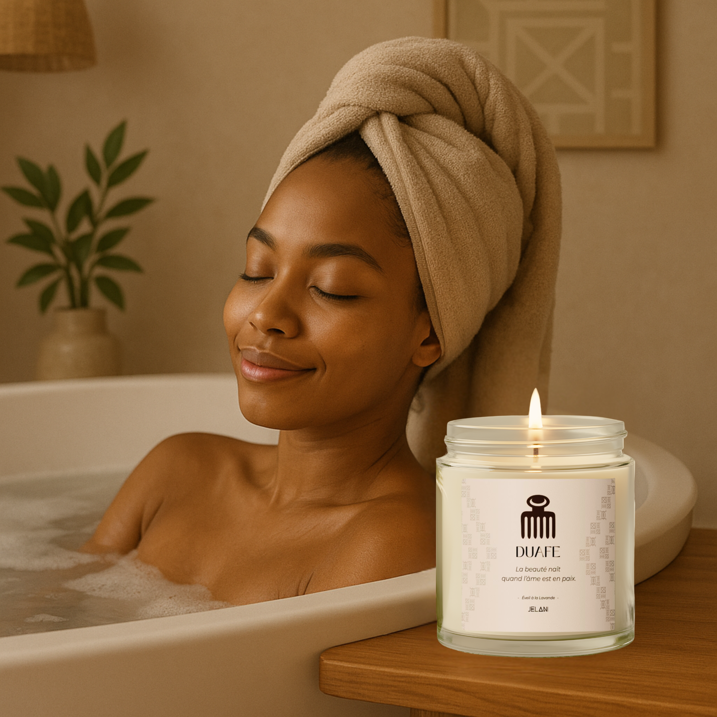 Bougie à la lavande | bougie Symbole Duafe |  Beauté & Féminité