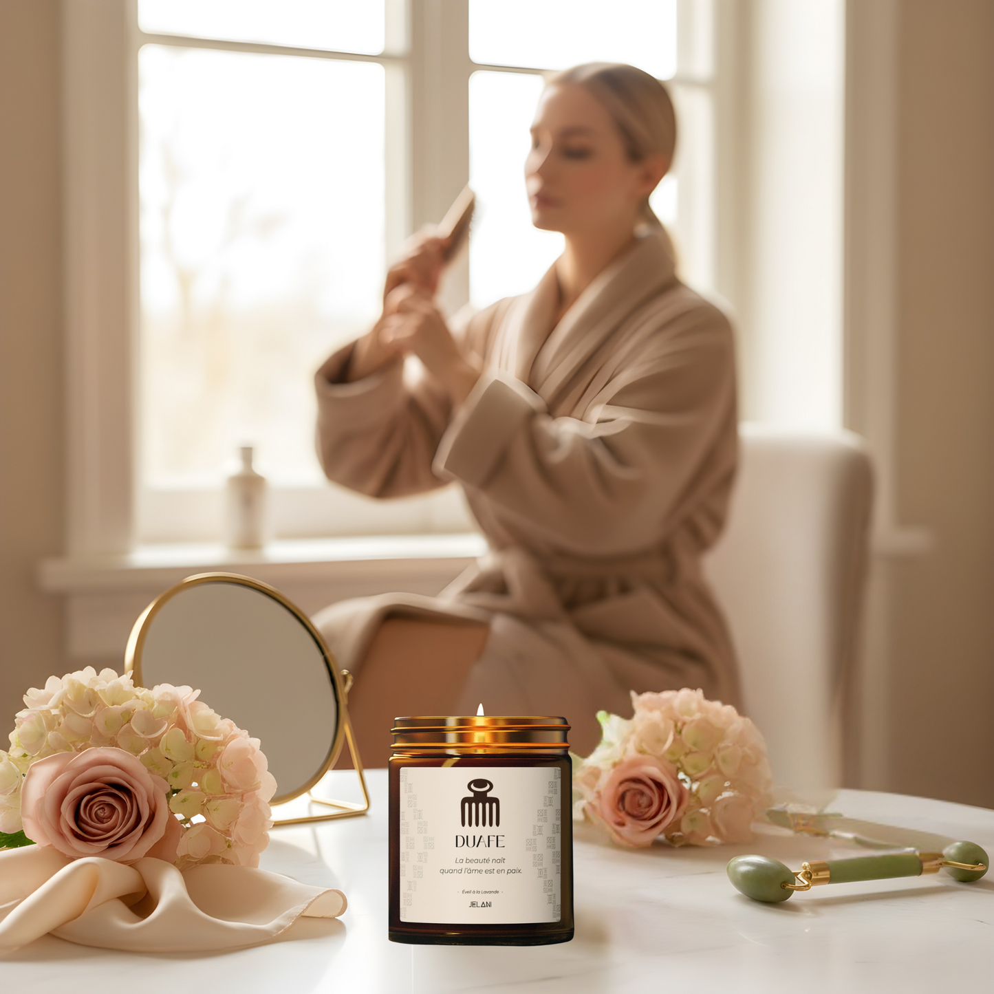 Bougie à la lavande | bougie Symbole Duafe |  Beauté & Féminité