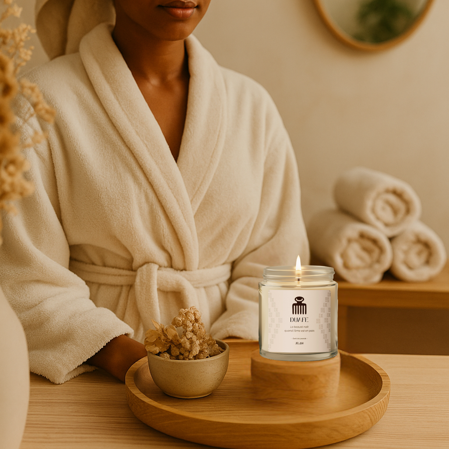 Bougie à la lavande | bougie Symbole Duafe |  Beauté & Féminité