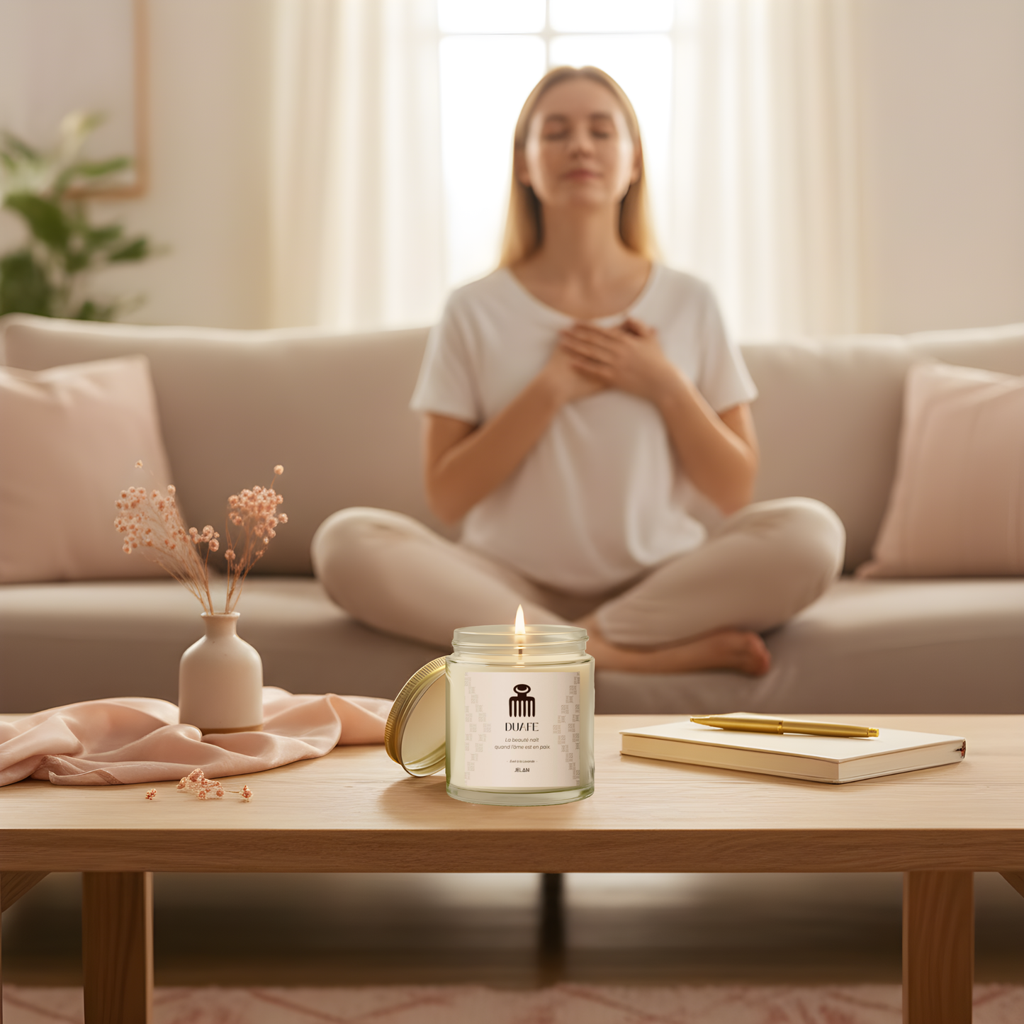 Bougie à la lavande | bougie Symbole Duafe |  Beauté & Féminité